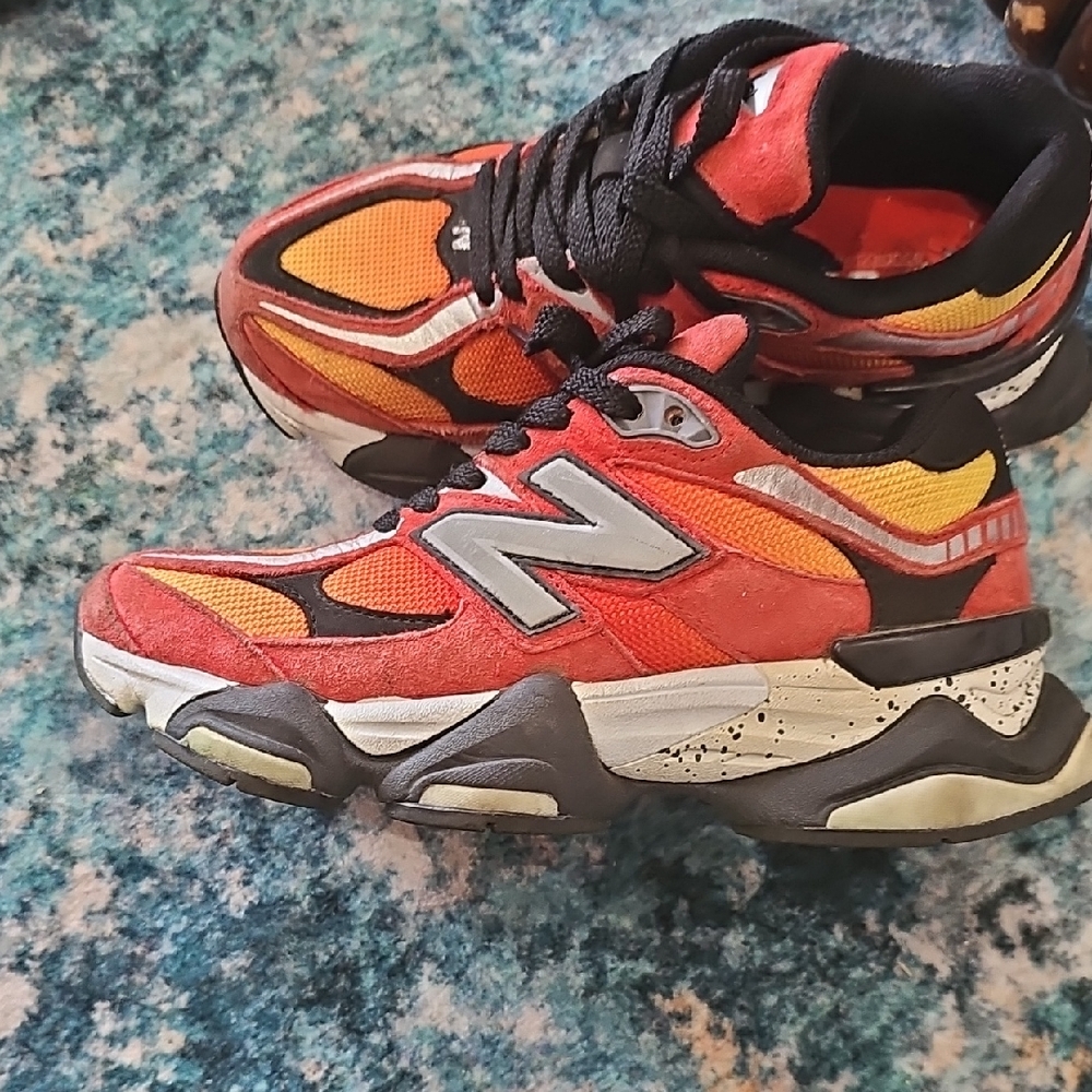 New Balance Kids Red Orange Yellow Black Sneakers